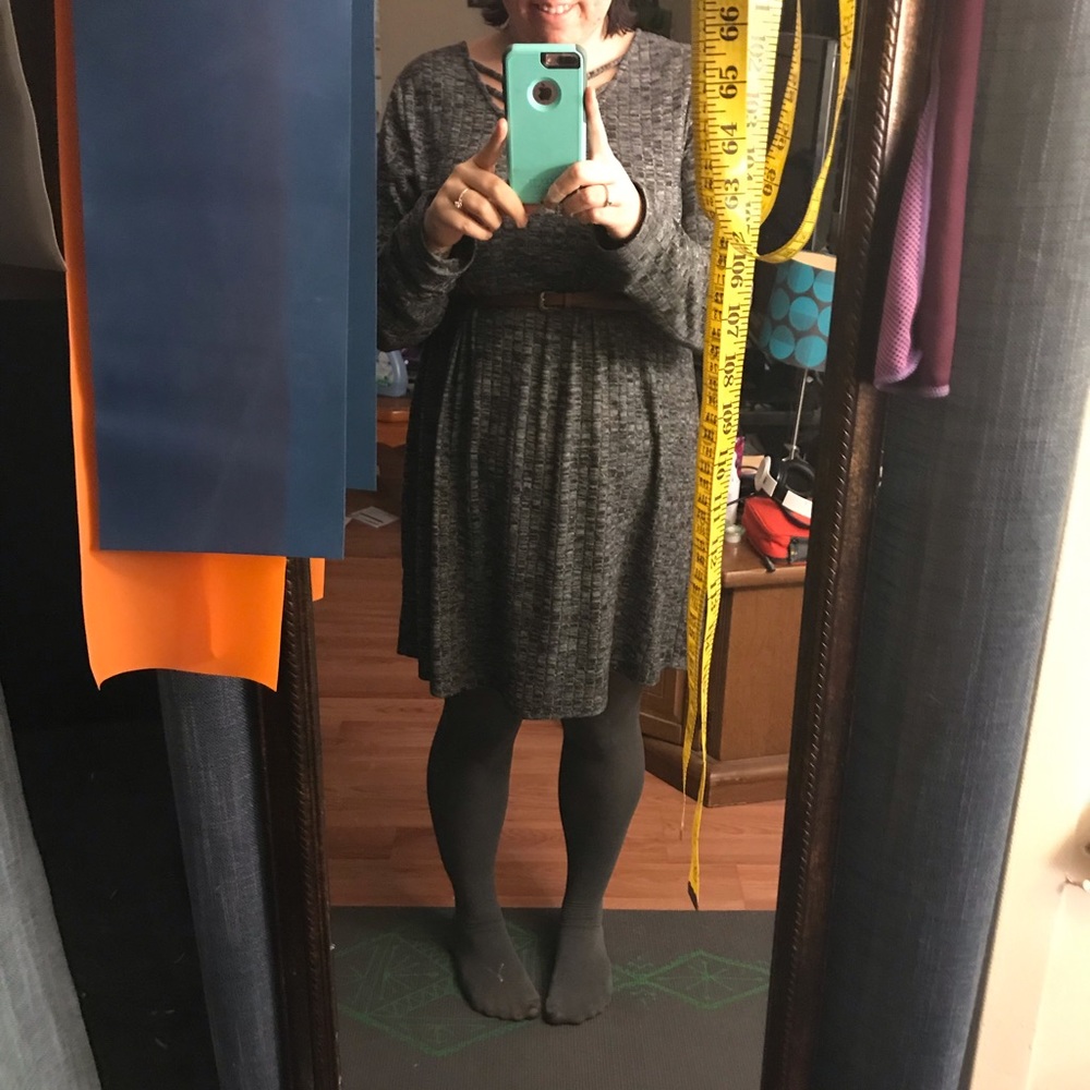 Gray Knit Dress
